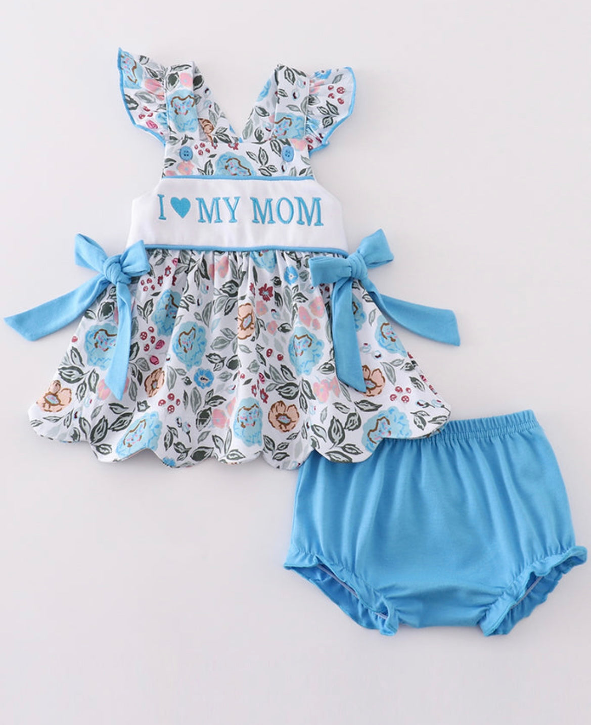 I Love Mom Bummie Set