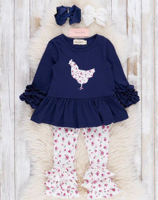 Chicken Floral Set