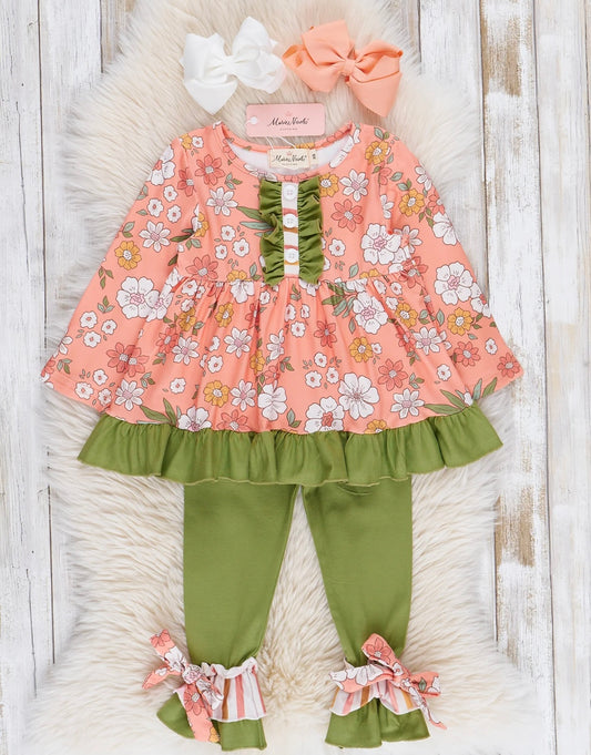 Peach Floral Set