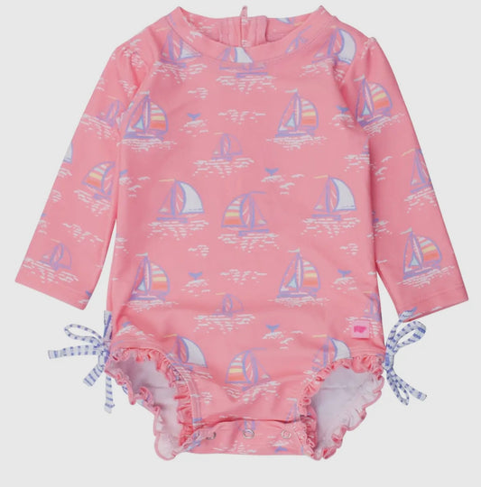 Pink Sailboat One Piece