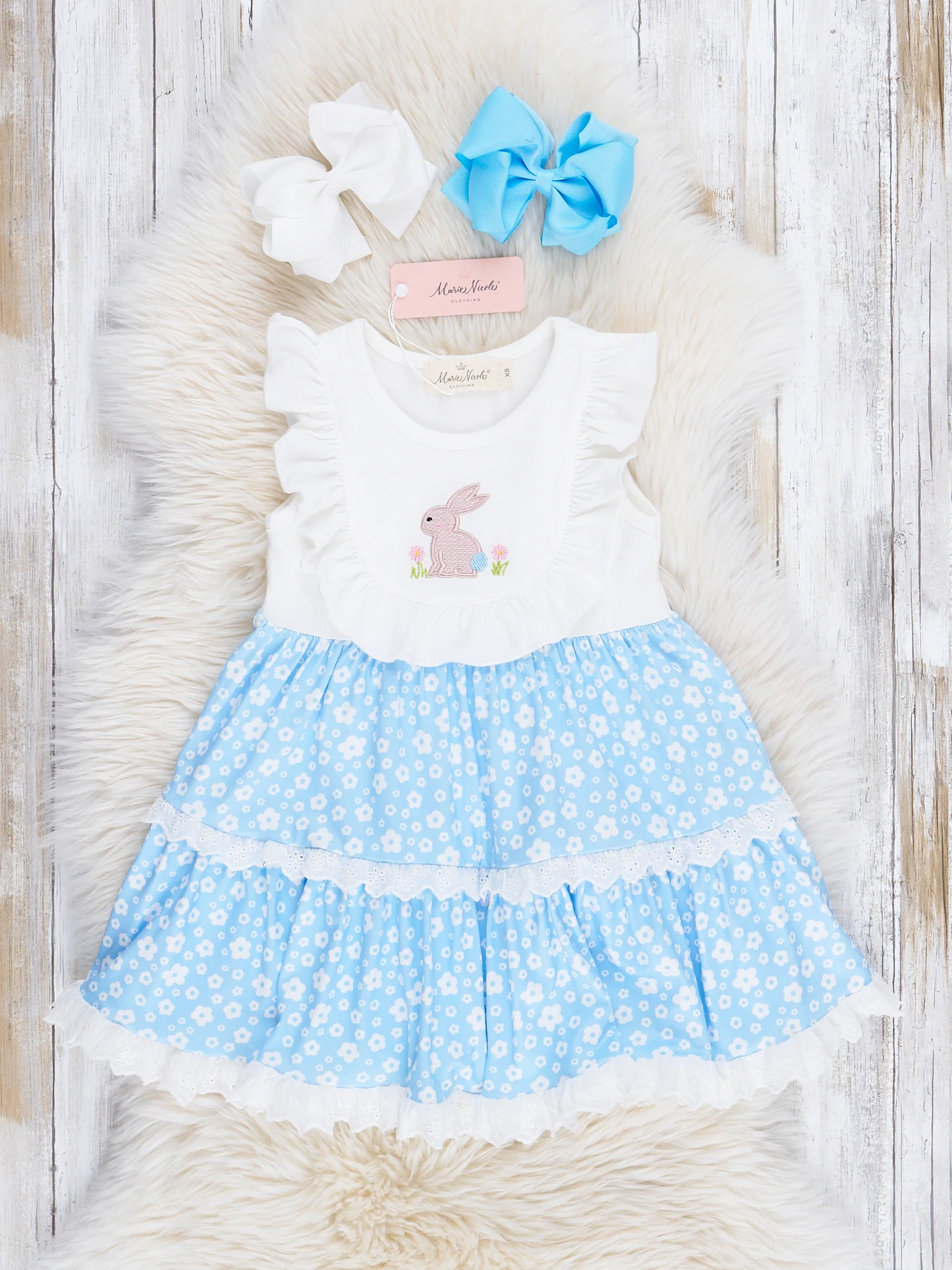 Blue Floral Bunny Dress