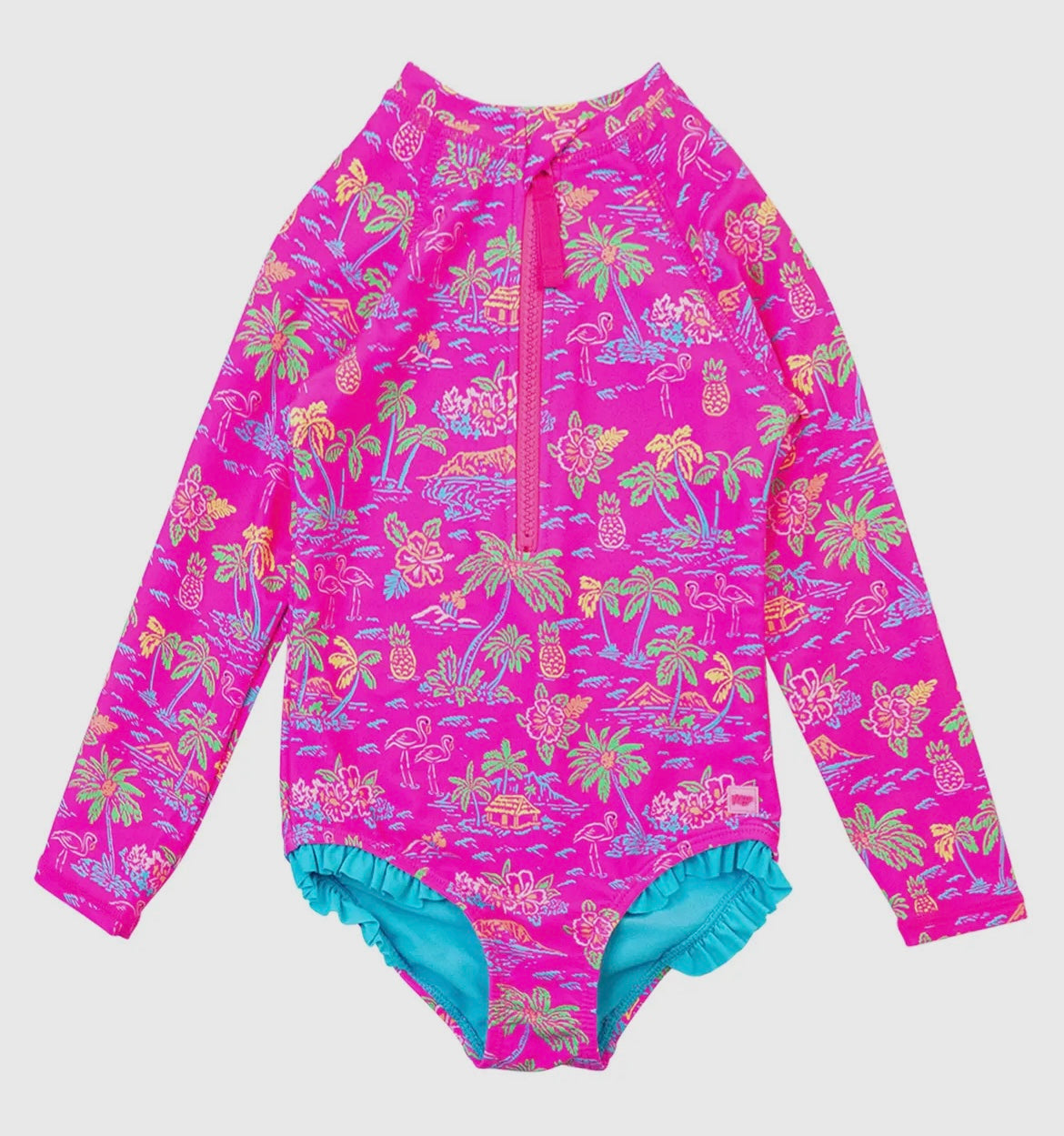 Hot Pink Flamingo Long Sleeve 1pc