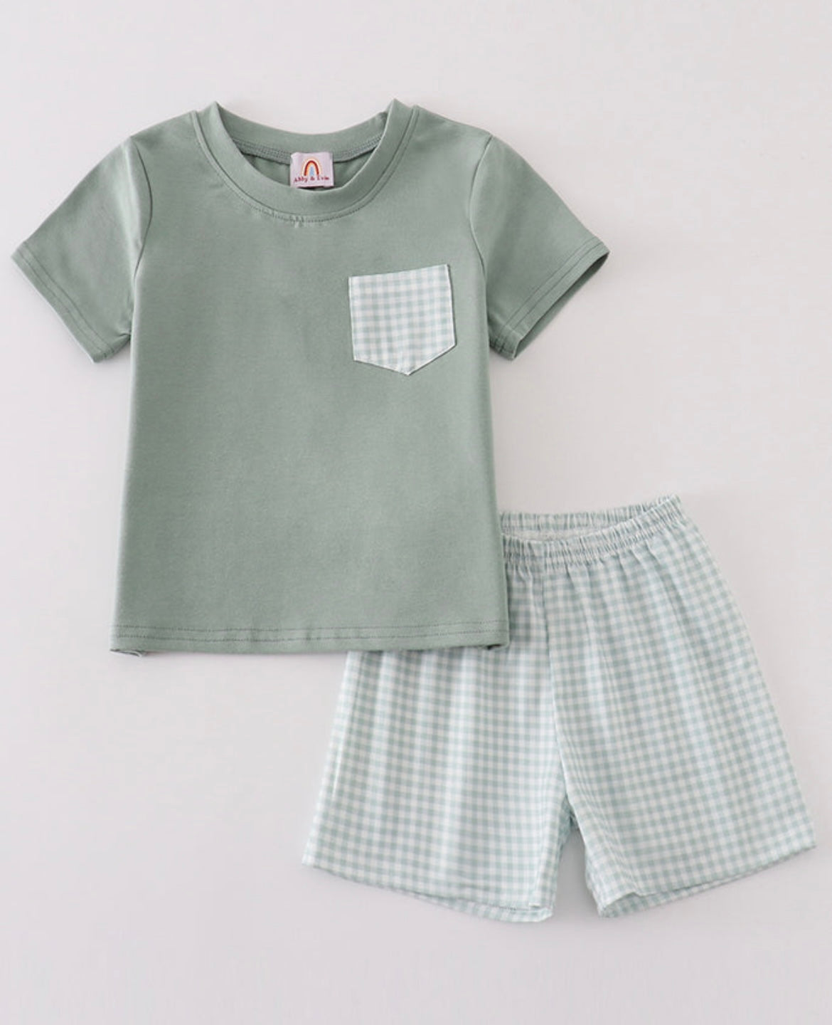 Green Gingham Set