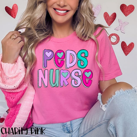 Peds Nurse VDay Tee