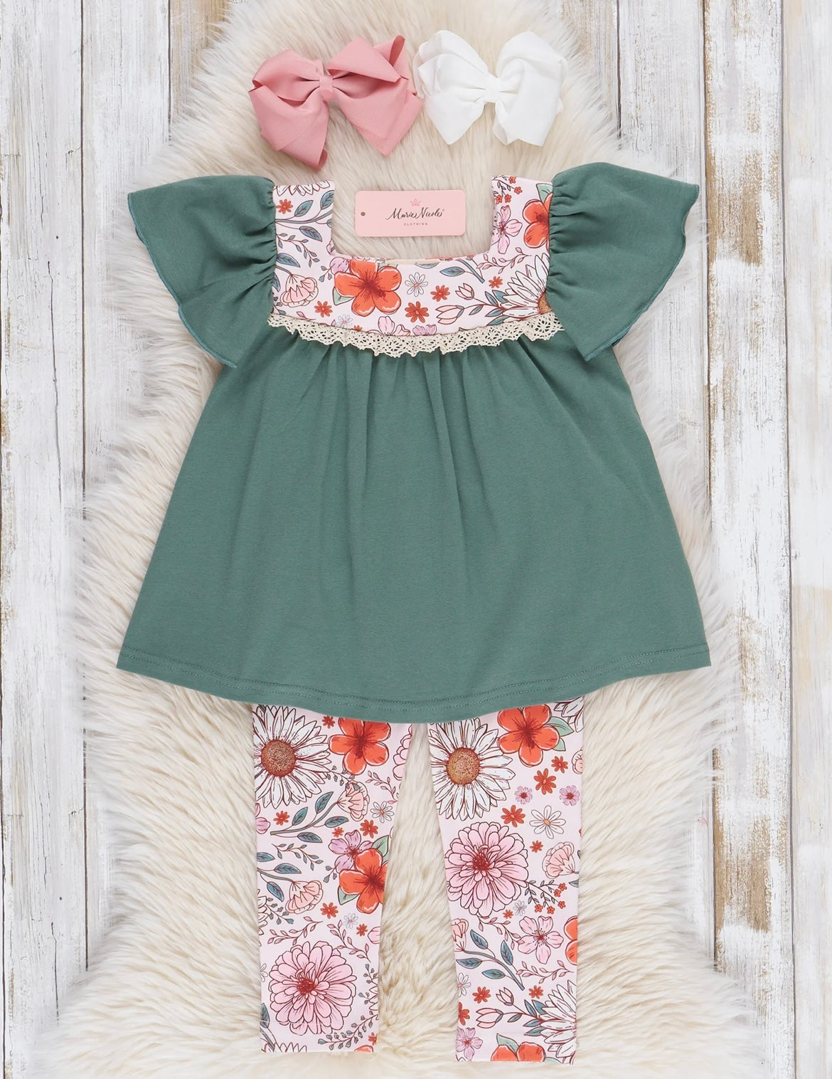 Olive Floral Set