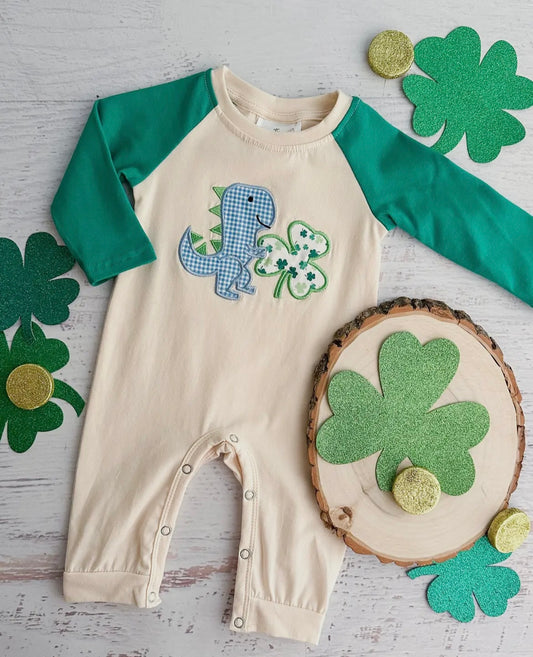 St. Patty’s Day Dino Romper