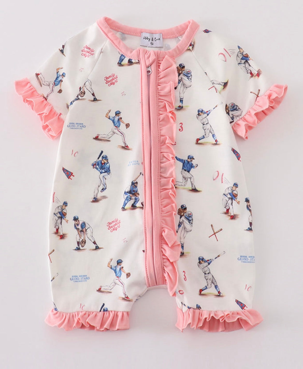 Baseball Shortie Ruffle Sleeper