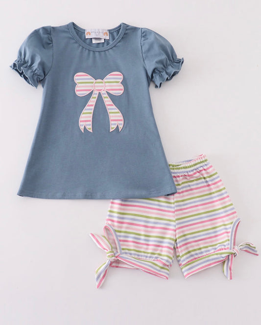 Striped Bow Set