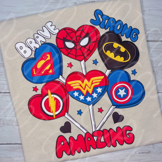 Super Hero Hearts Tee