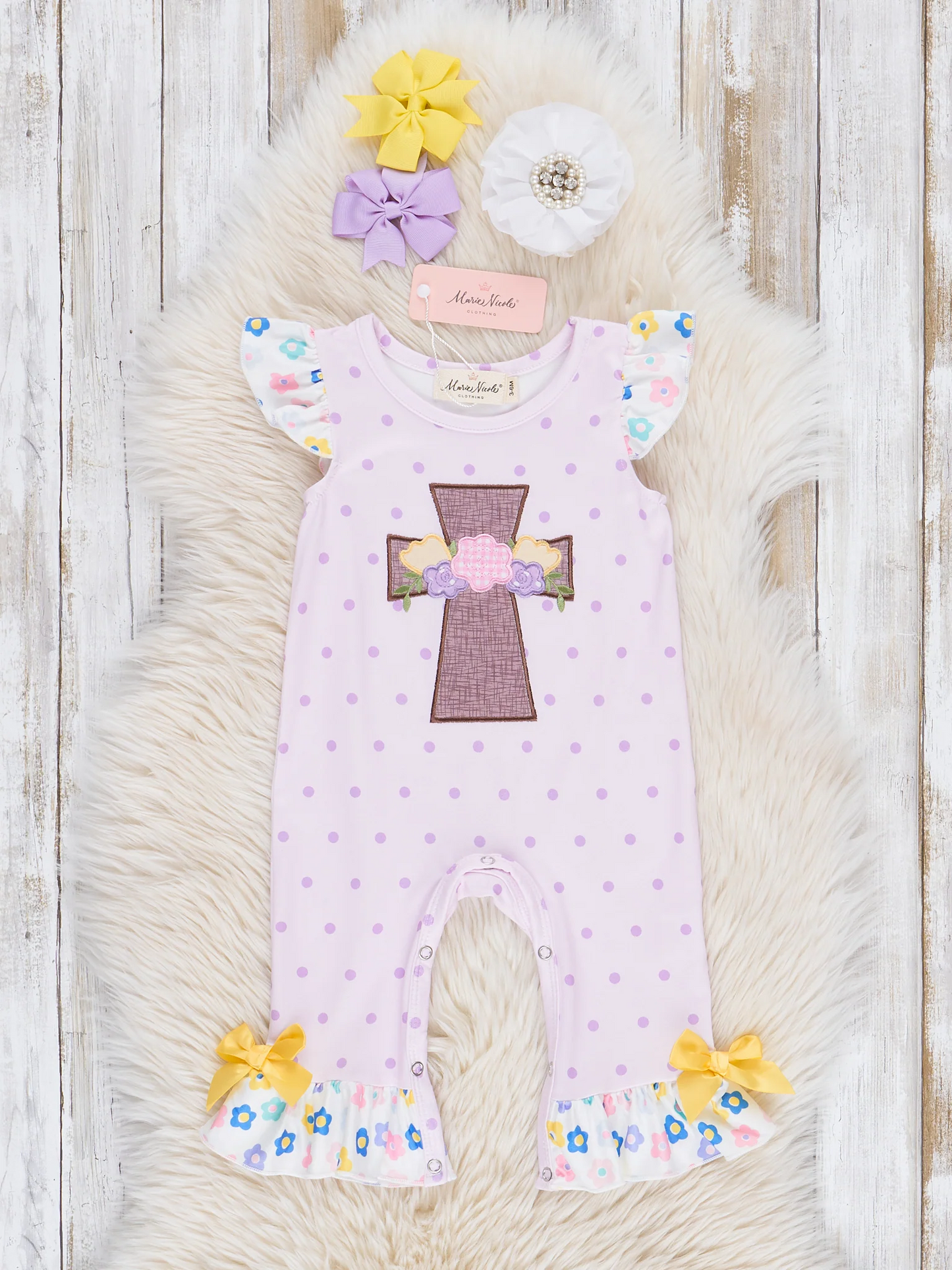 Purple Cross Romper