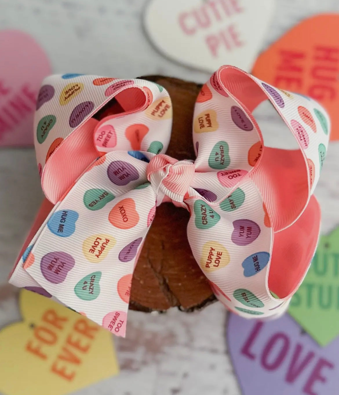 Conversation Heart Bow