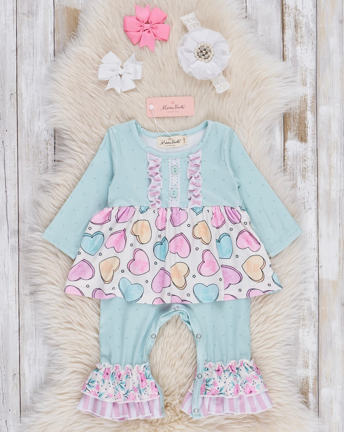 Candy Hearts Romper